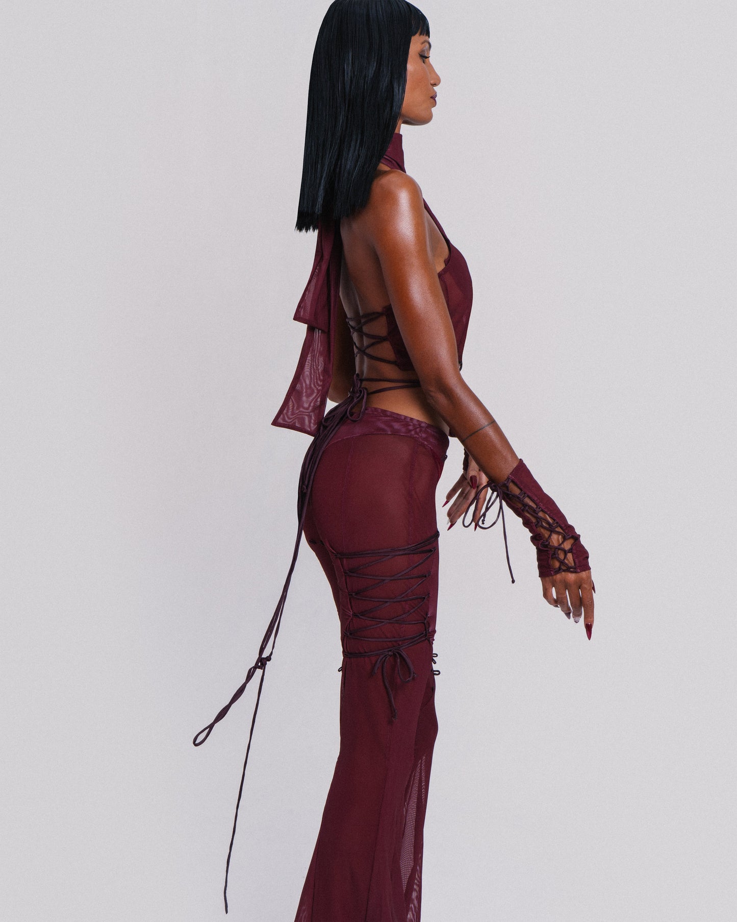 Feelings Die Pants Wine Red