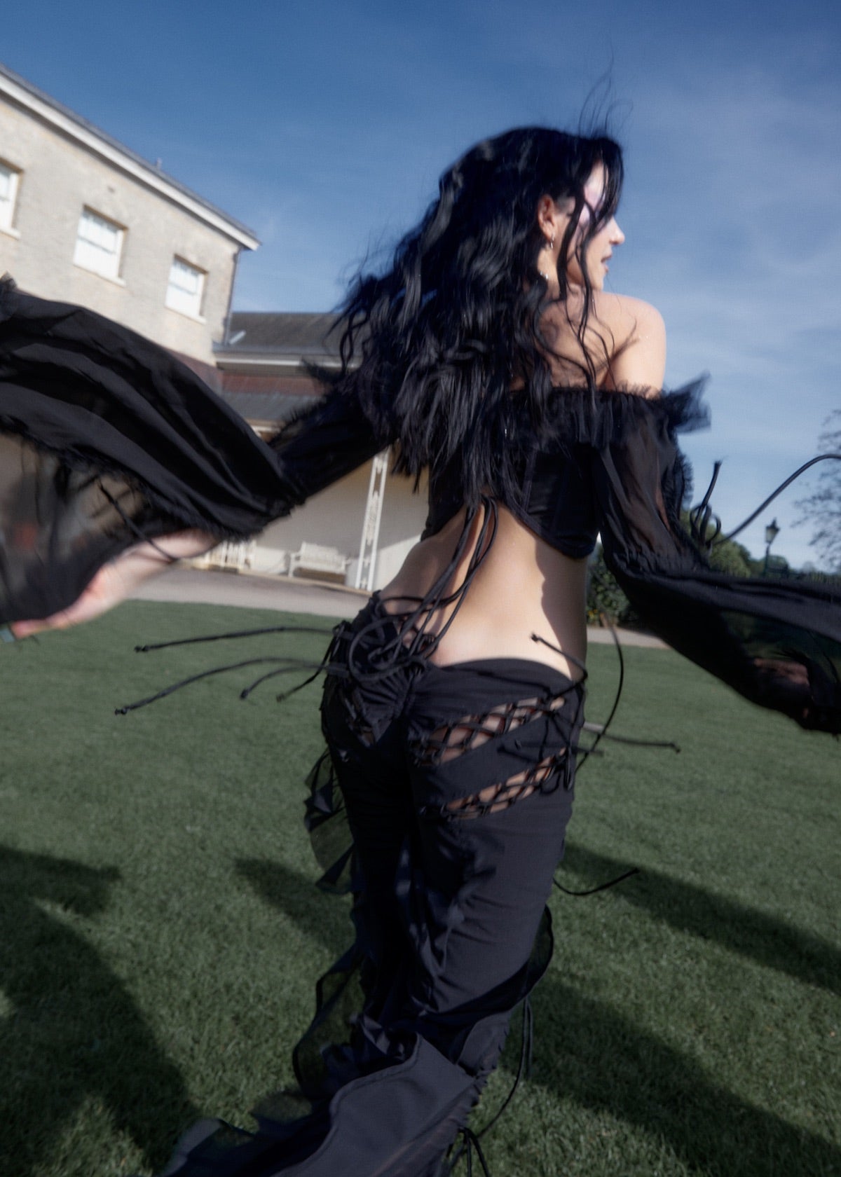 Meta Angel Pants Black