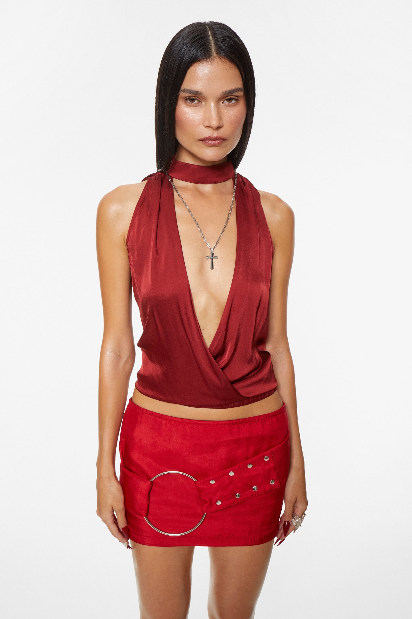 Devotion Drape Top Crimson