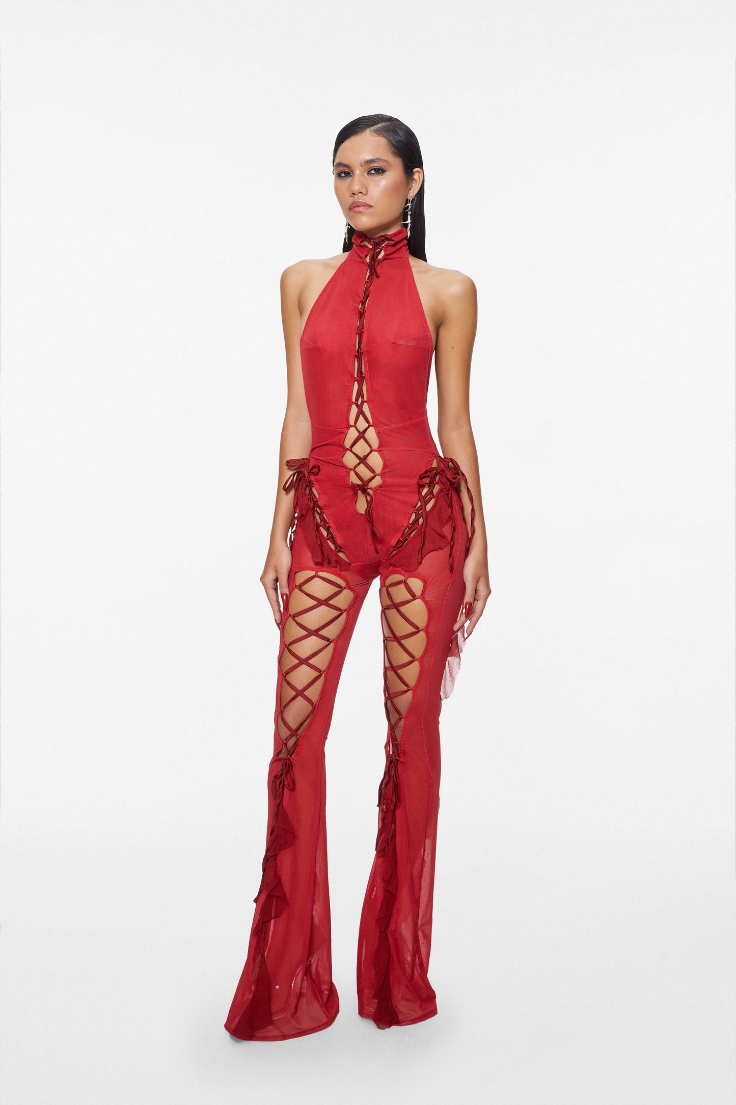 Sinful Romance Jumpsuit Ruby Red