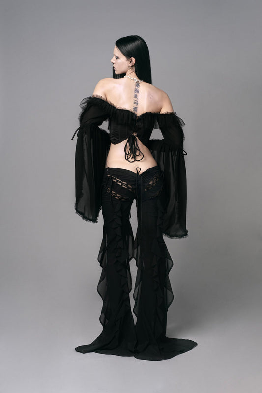 Meta Angel Pants Black