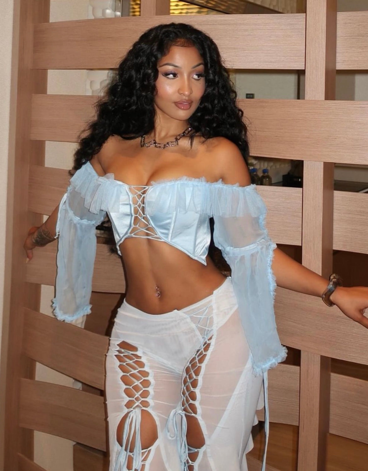 Meta Angel Pants Powder Blue