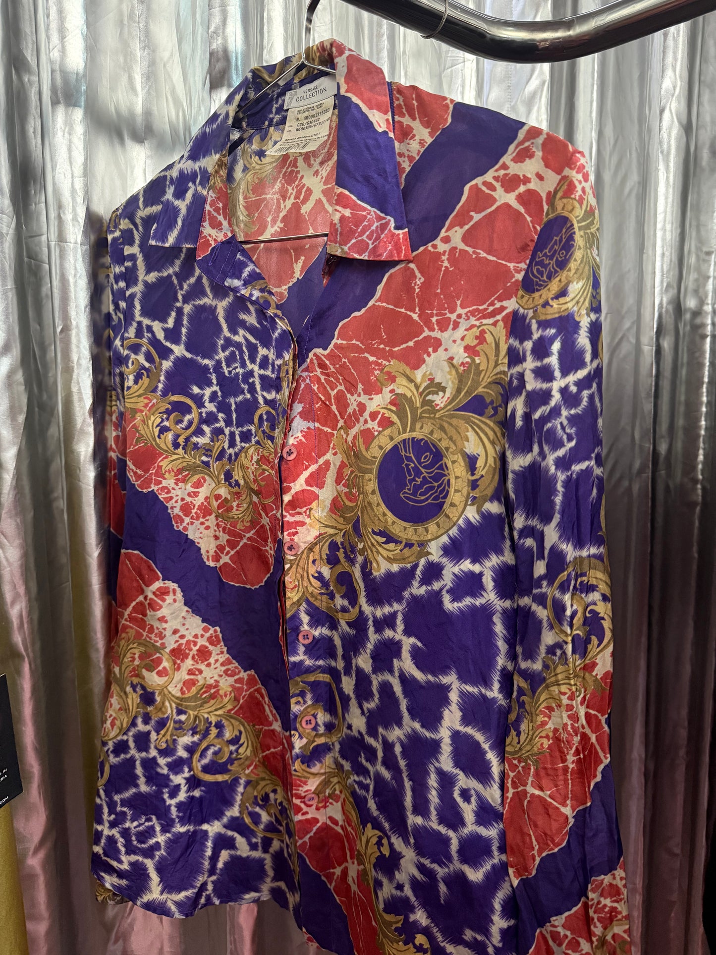 VINTAGE VERSACE 100% SILK SHIRT XS [PRE-LOVED]