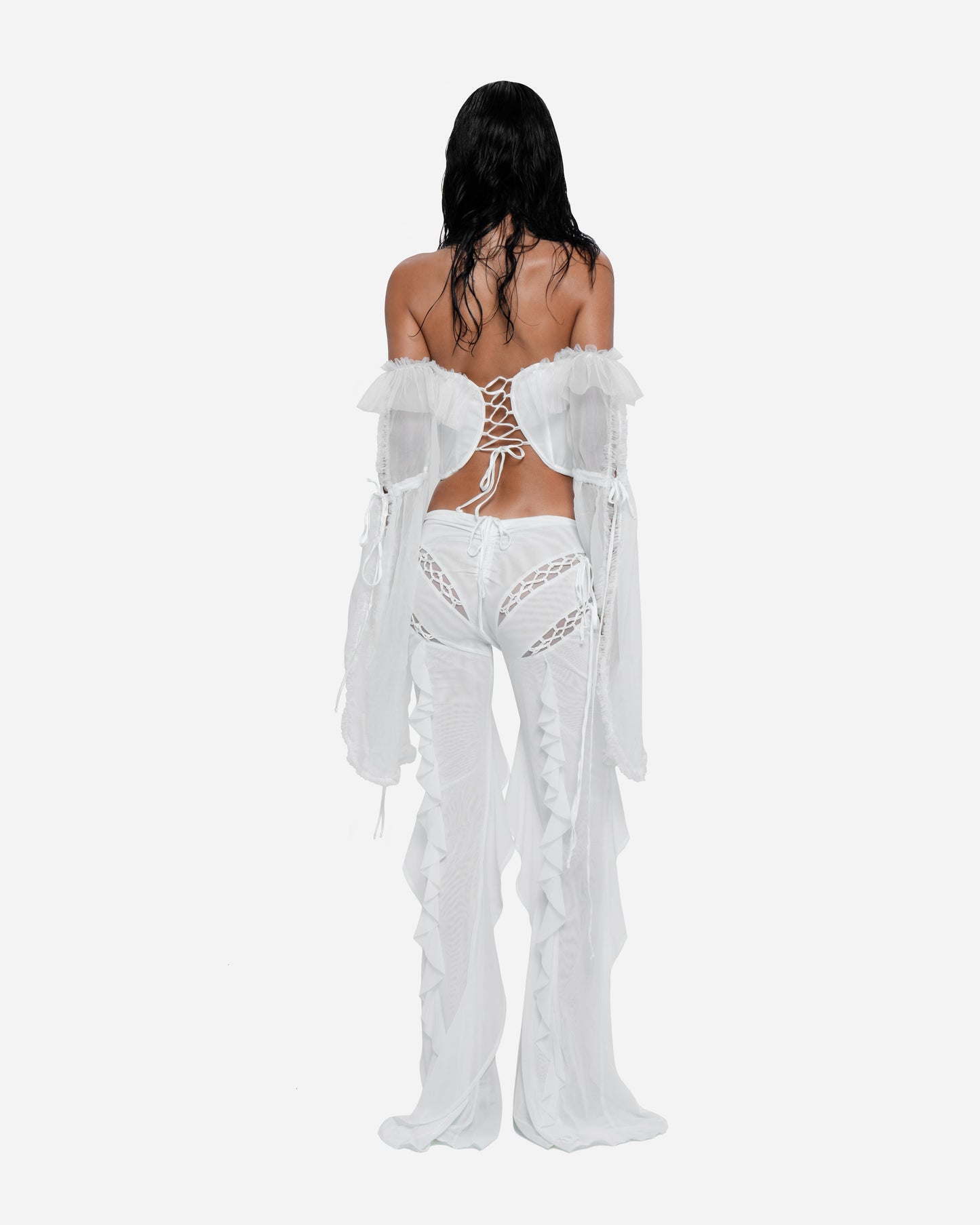 Meta Angel Pants White