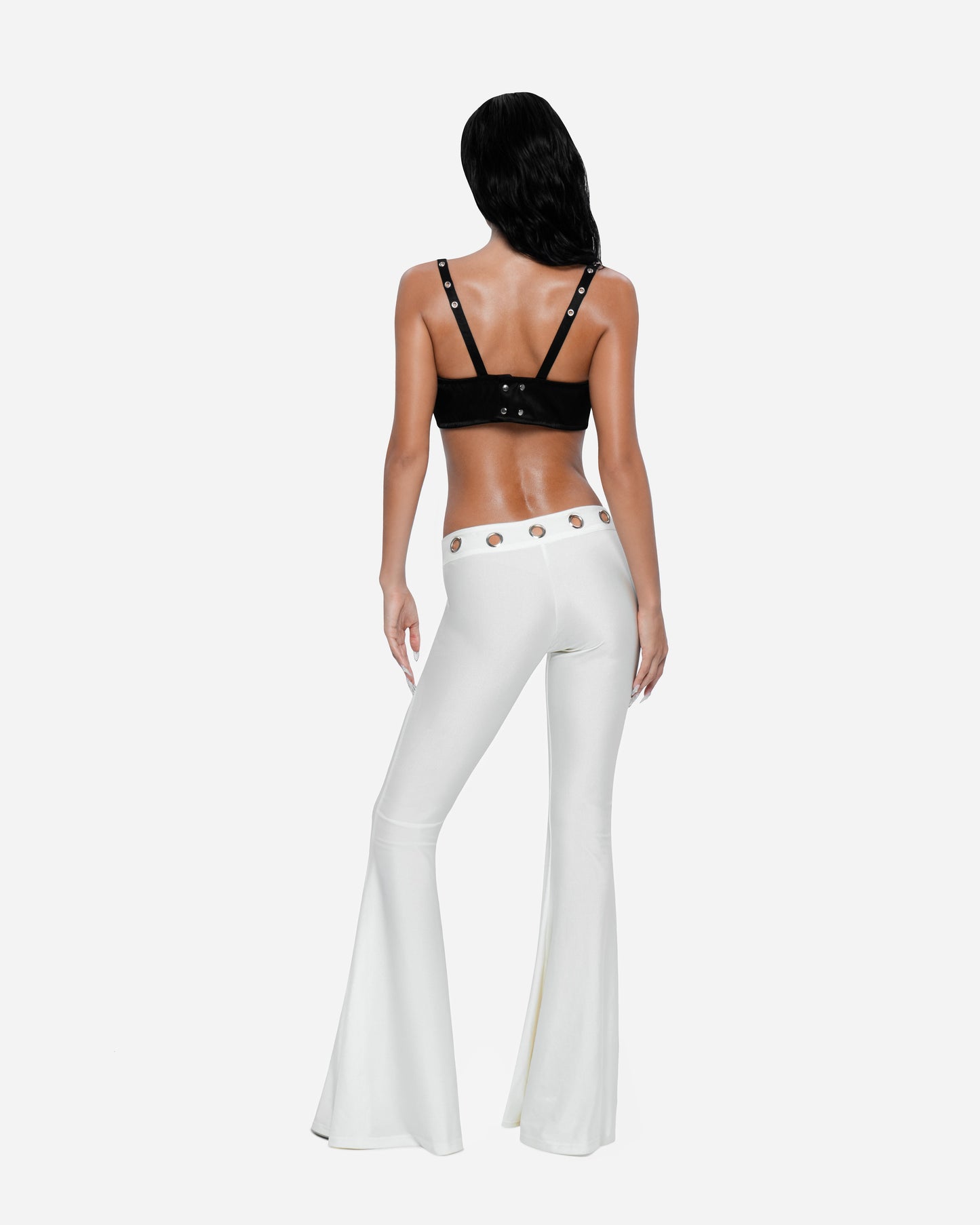 Eyelet Pants White